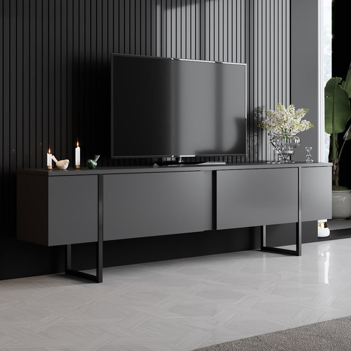 Hanah Home Soporte de TV Luxe Antracita y Negro